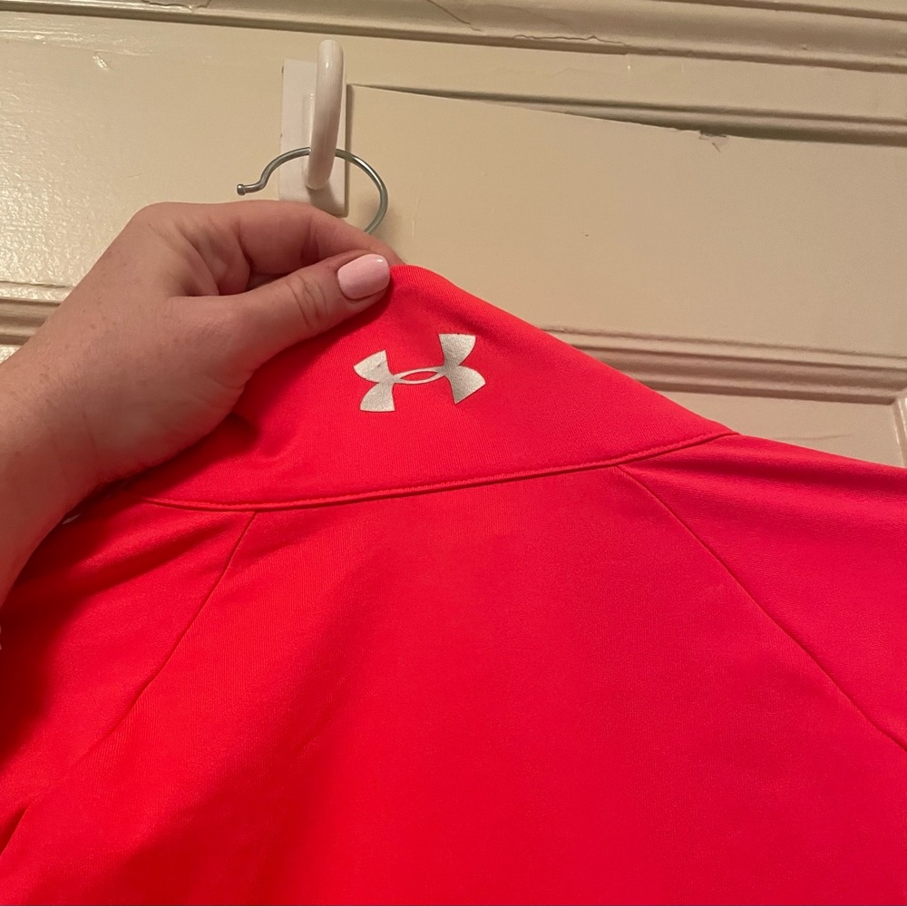 Under Armour Women's UA Meridian Jacket - bright coral orange - size Medium - Picture 6 of 11